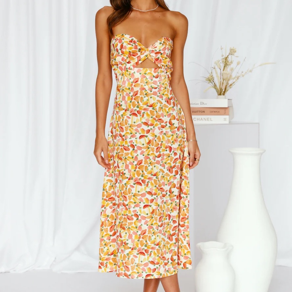 HIGH NOTE MIDI DRESS FLORAL SIZE S NEVER WORN BEFORE NWT